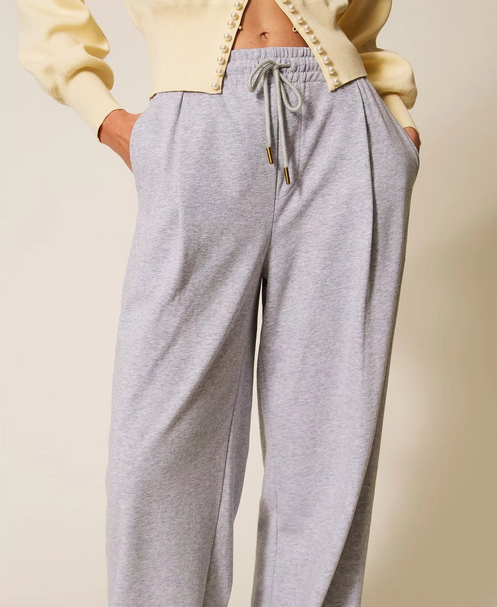 Pantaloni ampi in felpa - TWINSET