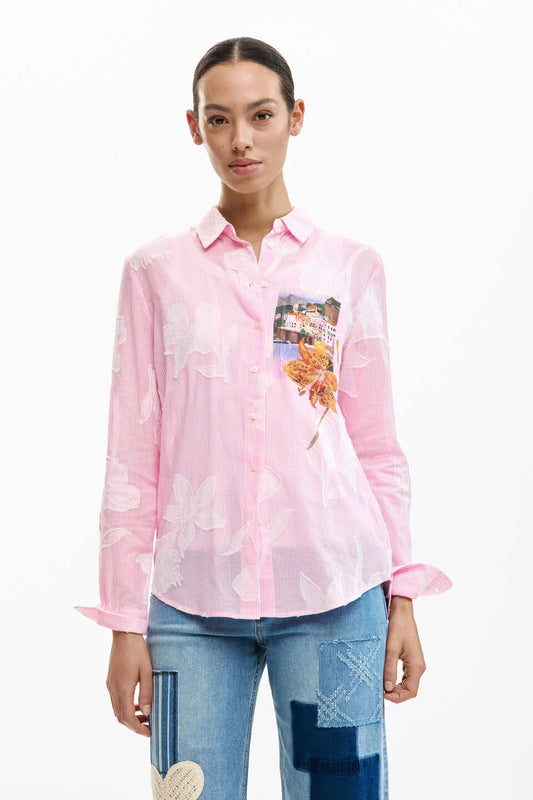 Camicia a righe cartolina - DESIGUAL