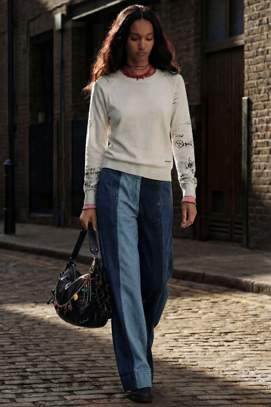 Maglioncino maniche con lettering - DESIGUAL