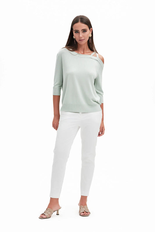 MAGLIA C/SPALLA SCESA MANICA 3/4 - FRESH FLOWER