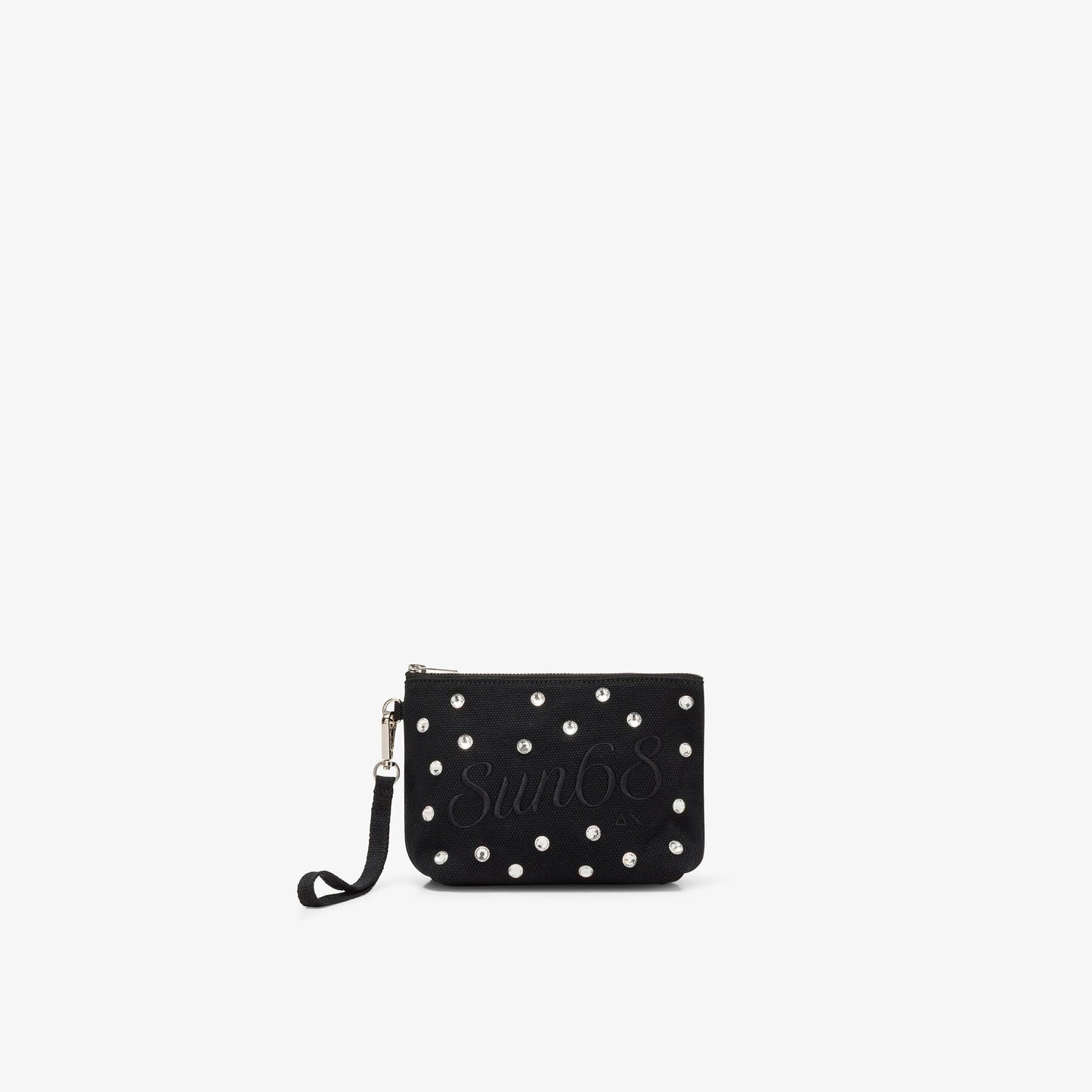 Pochette in tela di cotone con strass - SUN 68